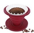 Pour over Coffee Dripper Foldable Travel Pour over Coffee Maker | Portable Camping Coffee Maker Reusable Silicone Pour over Coffee Filter for Backpacking Camping Home Office