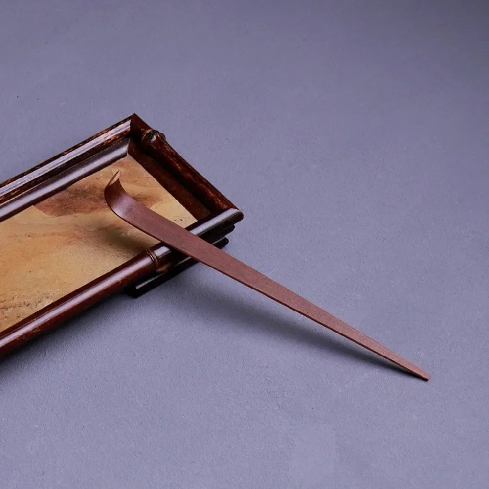Bamboo chashaku scoop — angle 4