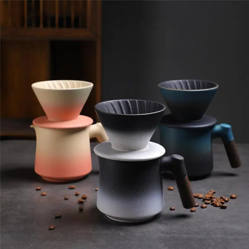 ceramic pour-over set dripper carafe 400ml — angle 3