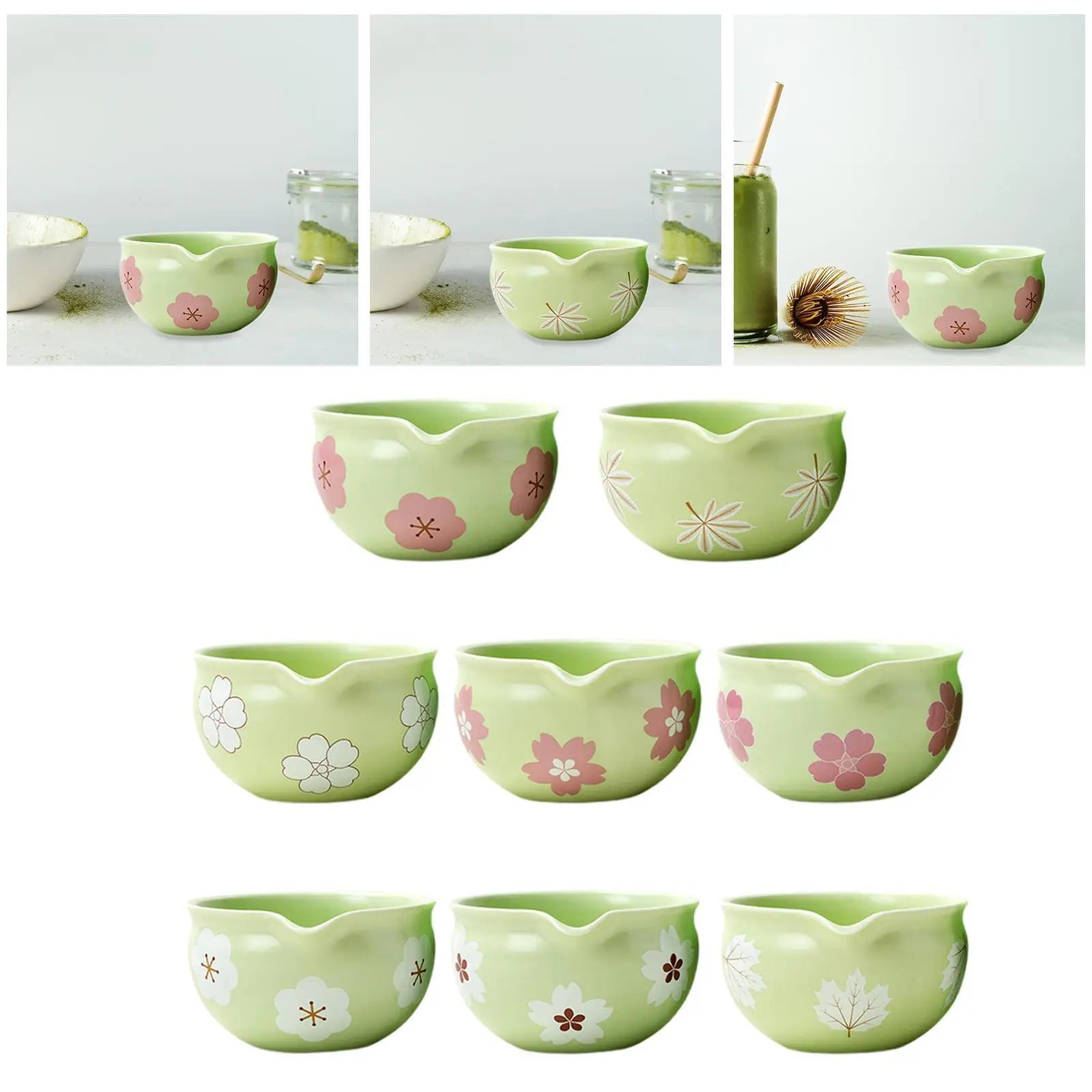 Matcha bowl ceramic chawan — angle 4