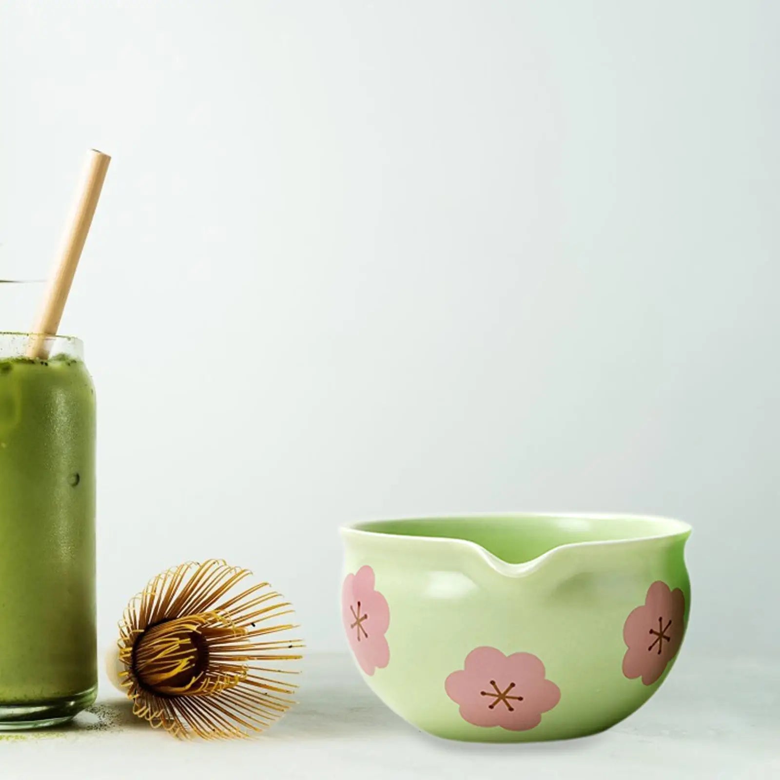 Matcha bowl ceramic chawan — angle 1
