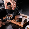 espresso tamper walnut handle 51mm — angle 1