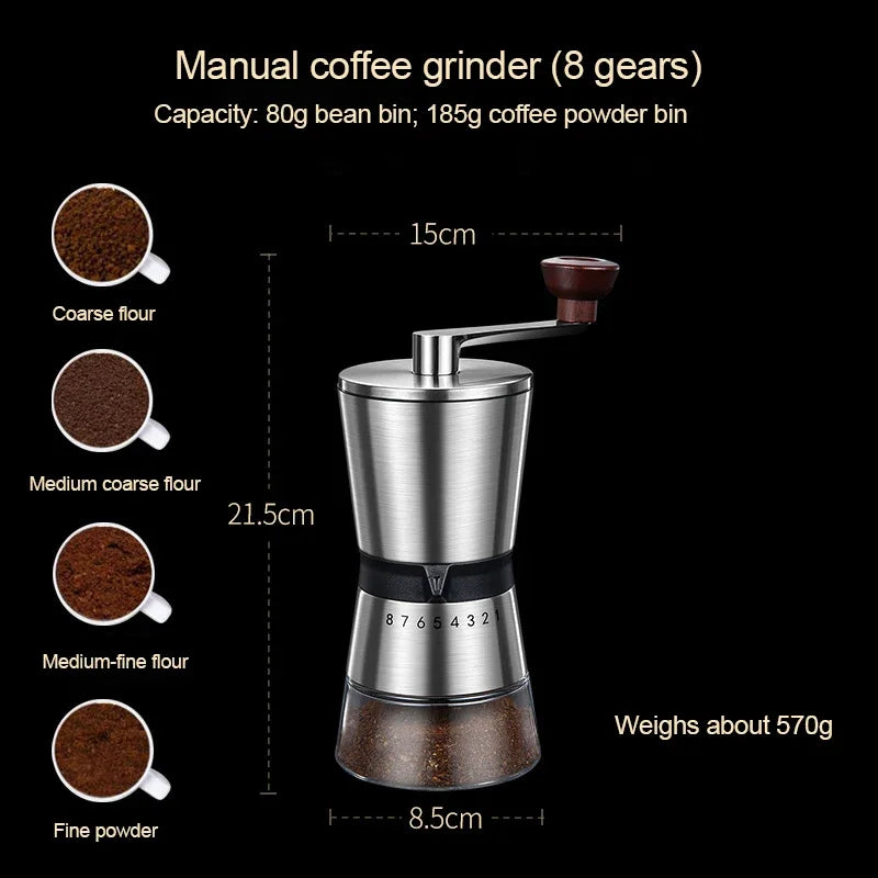 hand burr grinder conical ceramic — angle 4