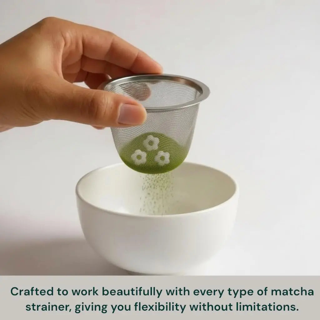 matcha sifter stainless mesh — angle 3