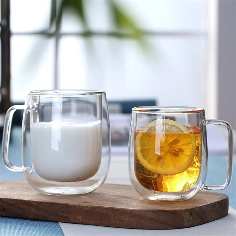 double-wall matcha latte glass 280ml — angle 2