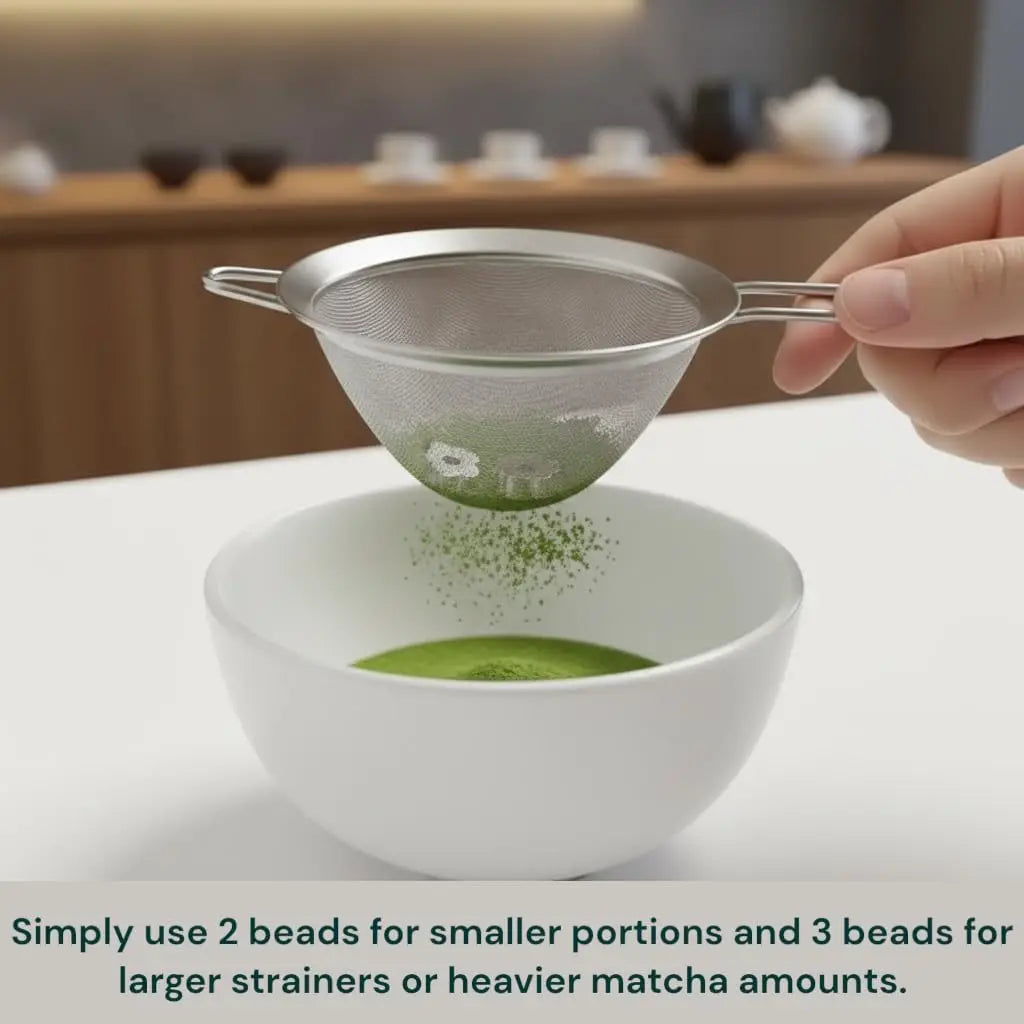 matcha sifter stainless mesh — angle 4