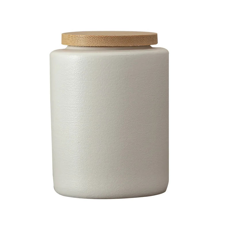 ceramic tea caddy stoneware airtight — angle 5