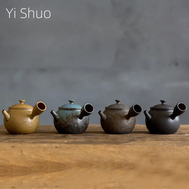 iron kyusu pourer side handle — angle 1