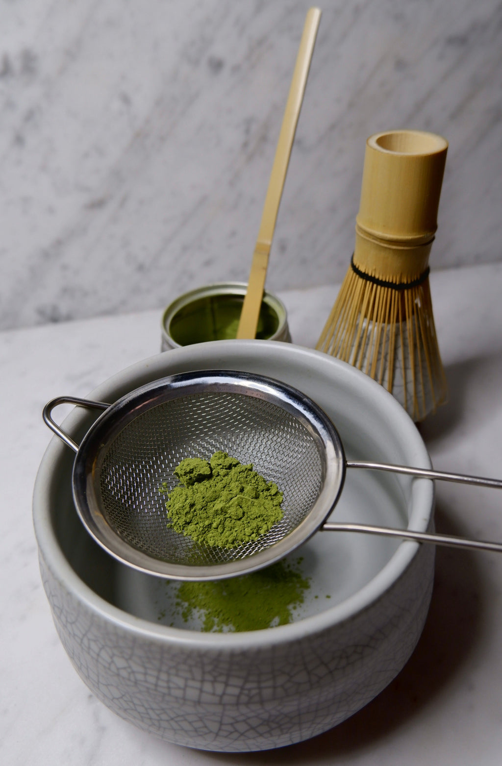 matcha sifter, stainless mesh fine grind