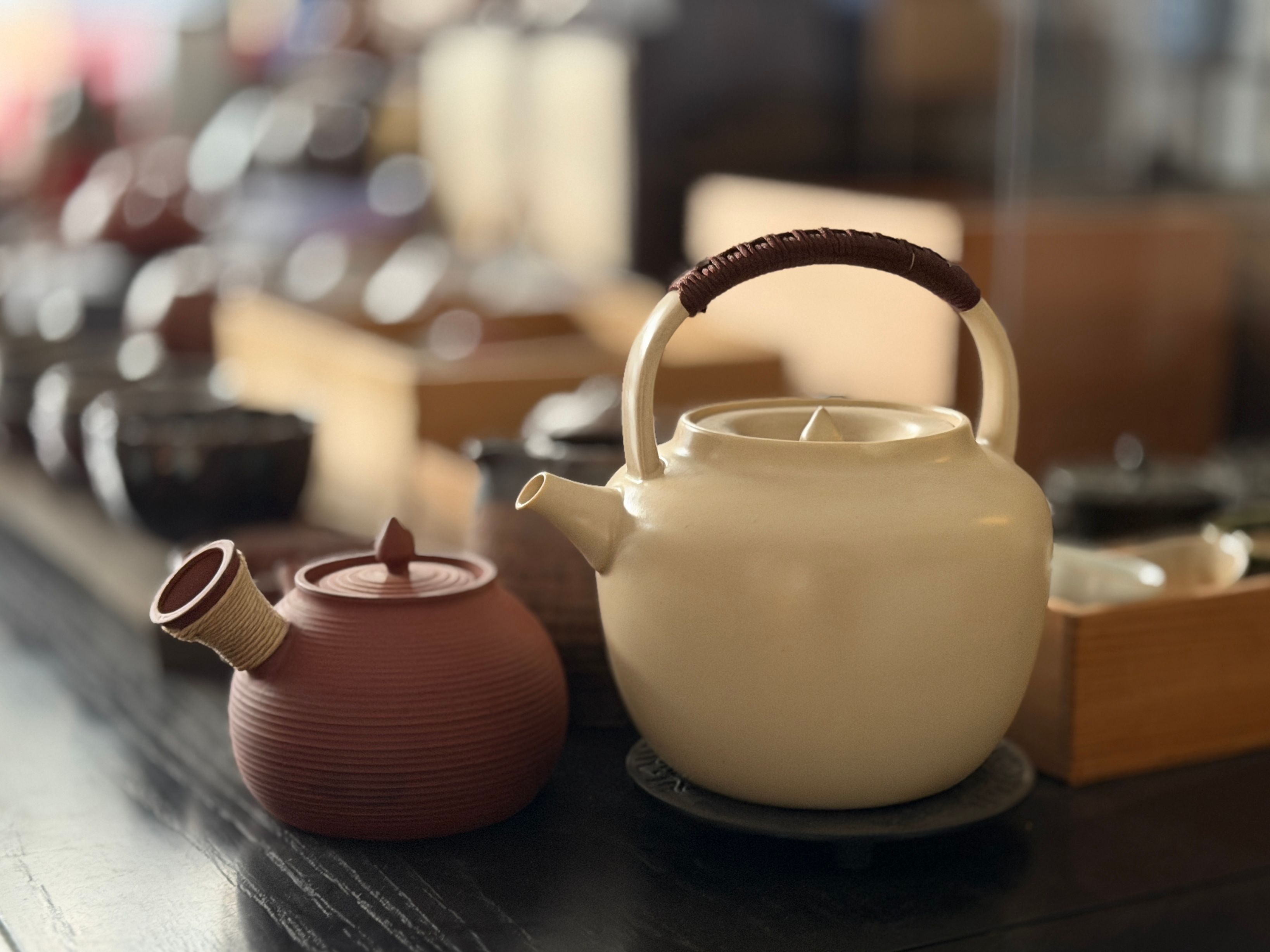 Iron kyusu pourer — angle 4