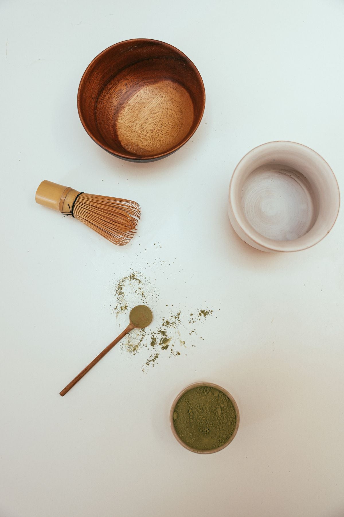 bamboo tray with chawan