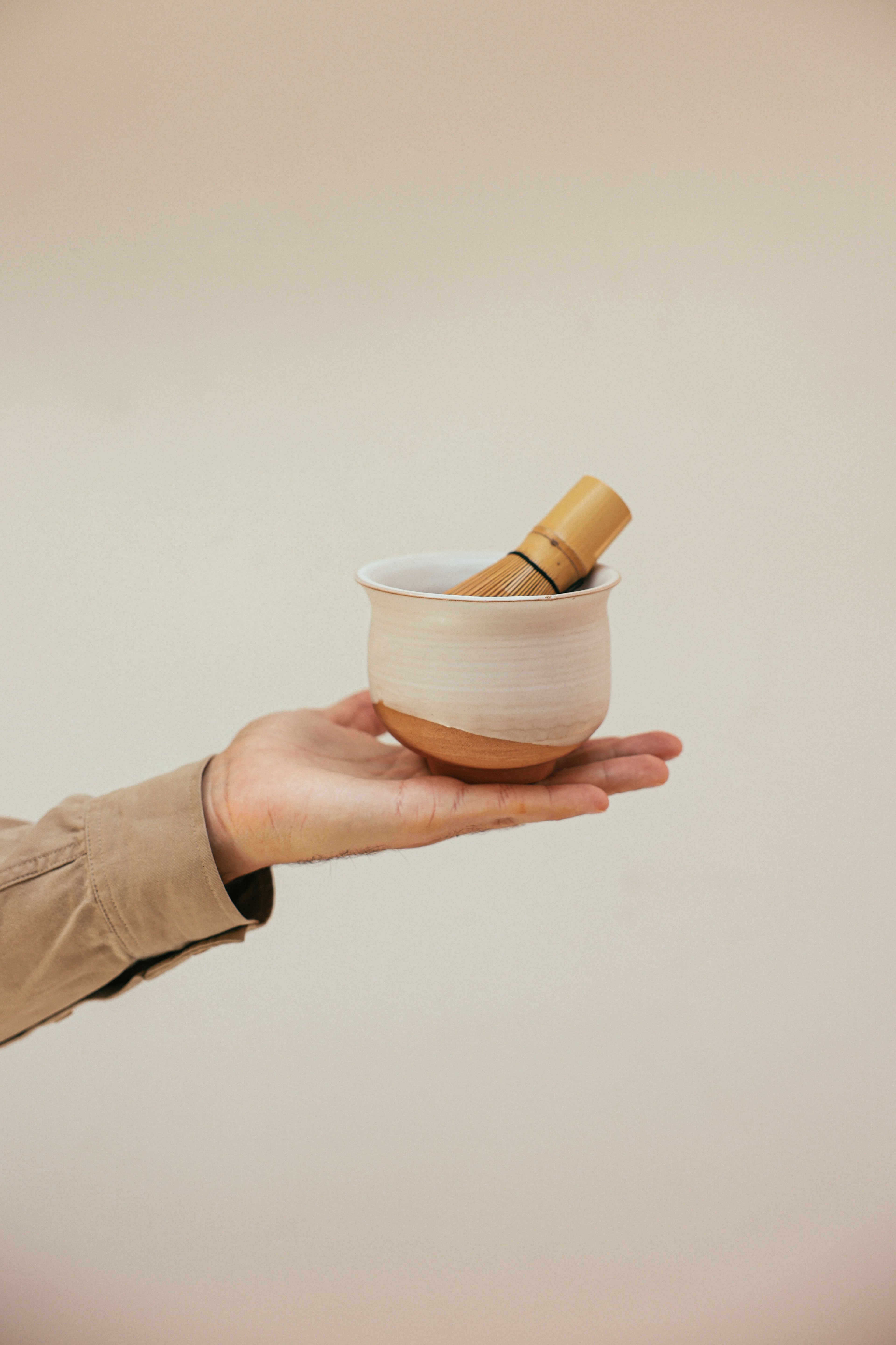Matcha bowl ceramic — lifestyle 4